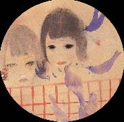 Marie Laurencin Two children with birds oil painting reproduction